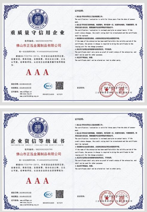 重质量守信用企业